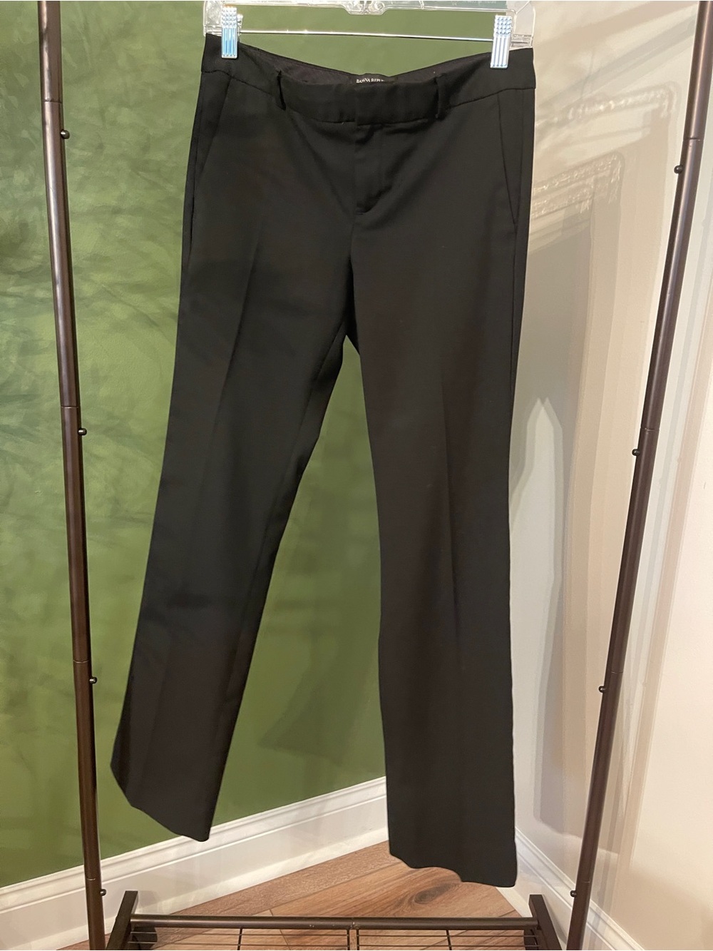Banana Republic Women's Black Straight-Leg Trousers